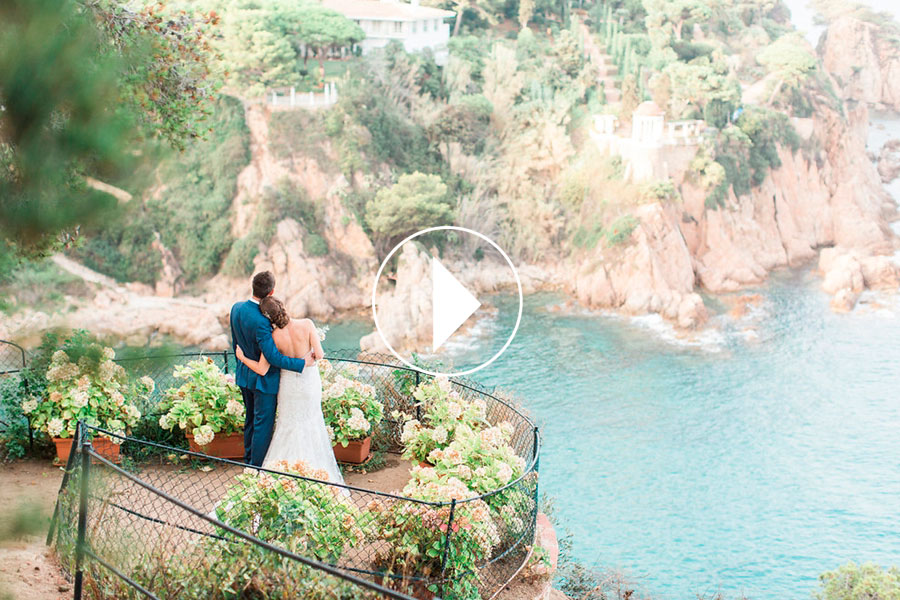 Video de boda con vistas al mar